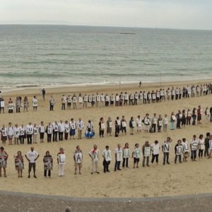Chaines humaines à Biarritz